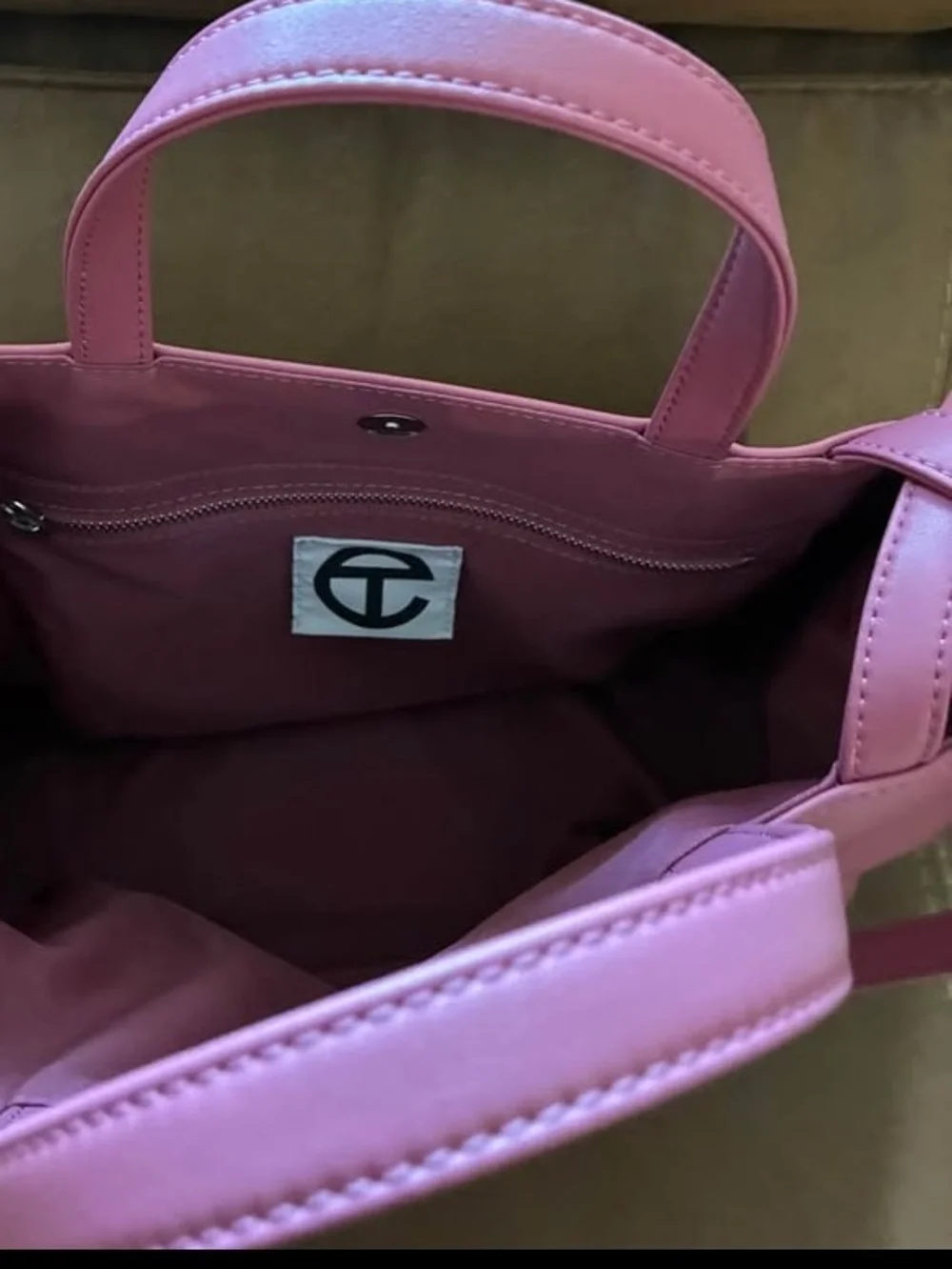 Telfar Pink Signature Shopping Tote